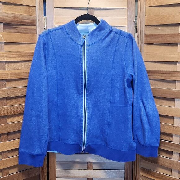Orvis Signature Softest Reversible Sweatshirt Blue Gray Women M/L - Picture 1 of 8